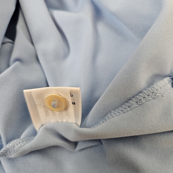 Peter Millar Summer Comfort USGA Short Sleeve Solid Sky Blue Polo Knit Shirt XL - Picture 9 of 9
